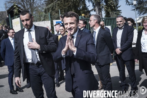 Déplacement d Emmanuel Macron à Dijon.