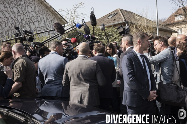 Déplacement d Emmanuel Macron à Dijon.