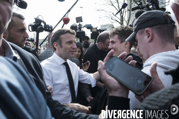 Déplacement d Emmanuel Macron à Dijon.