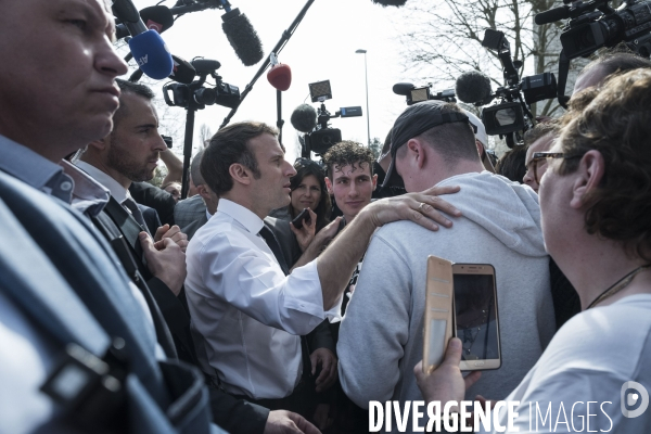 Déplacement d Emmanuel Macron à Dijon.