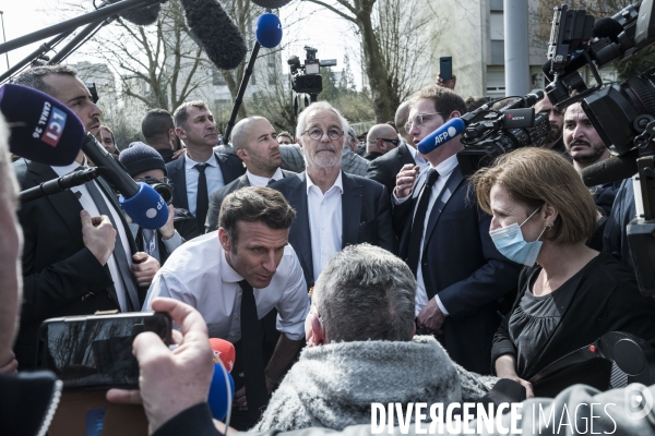 Déplacement d Emmanuel Macron à Dijon.