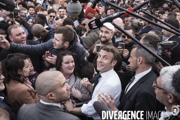 Déplacement d Emmanuel Macron à Dijon.