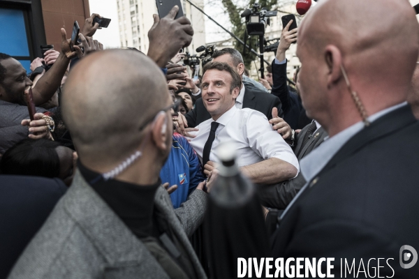 Déplacement d Emmanuel Macron à Dijon.