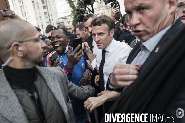 Déplacement d Emmanuel Macron à Dijon.