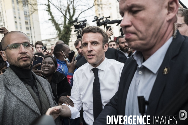 Déplacement d Emmanuel Macron à Dijon.