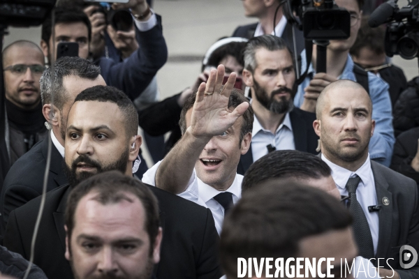 Déplacement d Emmanuel Macron à Dijon.
