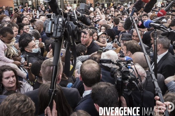 Déplacement d Emmanuel Macron à Dijon.