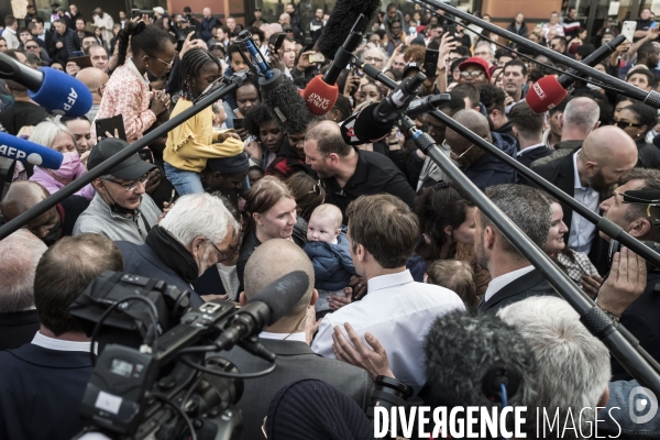 Déplacement d Emmanuel Macron à Dijon.