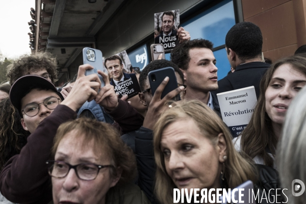 Déplacement d Emmanuel Macron à Dijon.