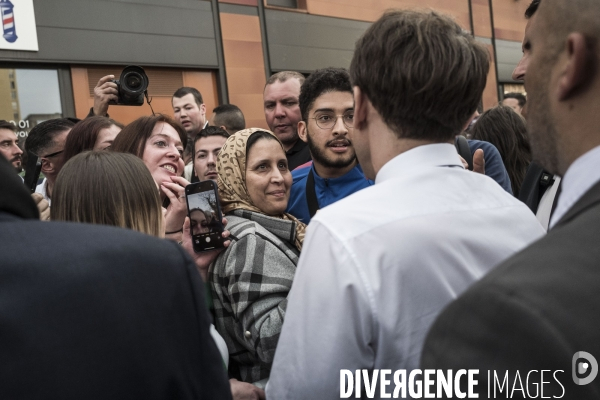 Déplacement d Emmanuel Macron à Dijon.