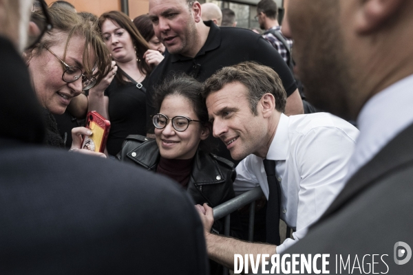 Déplacement d Emmanuel Macron à Dijon.