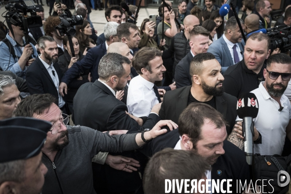 Déplacement d Emmanuel Macron à Dijon.