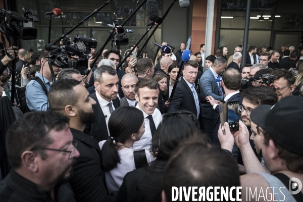 Déplacement d Emmanuel Macron à Dijon.