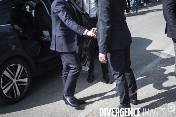 Déplacement d Emmanuel Macron à Dijon.