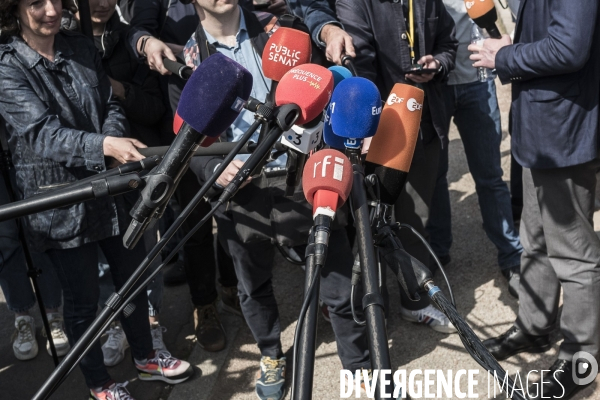 Déplacement d Emmanuel Macron à Dijon.