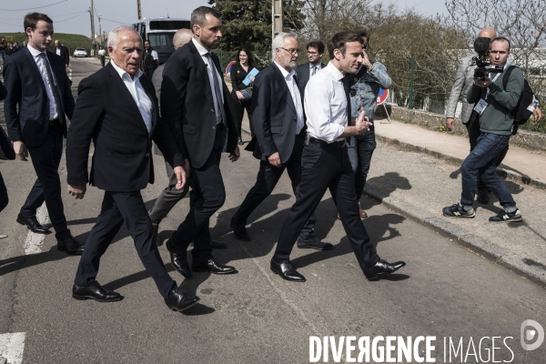 Déplacement d Emmanuel Macron à Dijon.