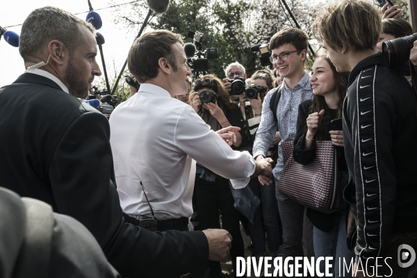 Déplacement d Emmanuel Macron à Dijon.