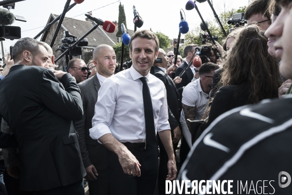 Déplacement d Emmanuel Macron à Dijon.