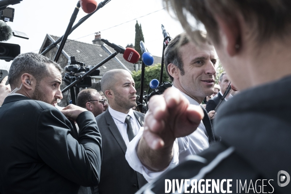Déplacement d Emmanuel Macron à Dijon.