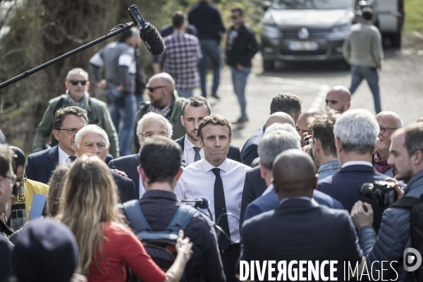 Déplacement d Emmanuel Macron à Dijon.