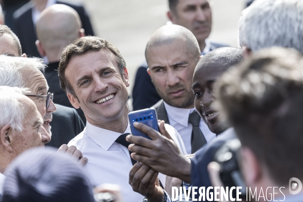 Déplacement d Emmanuel Macron à Dijon.