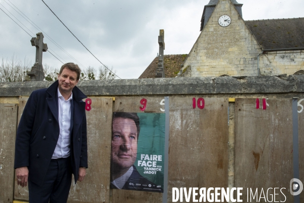 Déplacement de campagne de Yannick JADOT sur le thème de la ruralité.