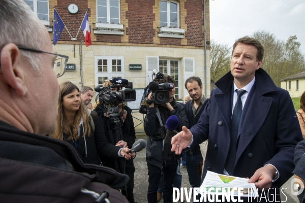 Déplacement de campagne de Yannick JADOT sur le thème de la ruralité.