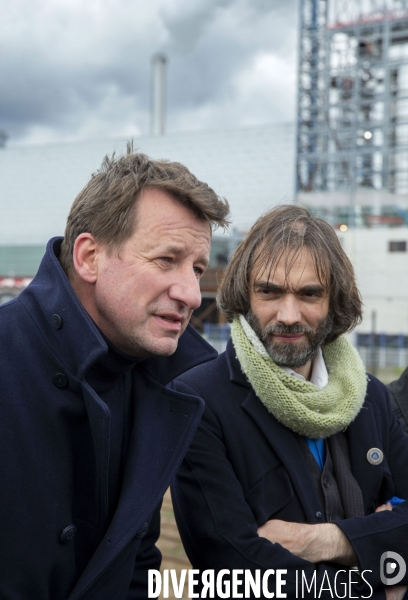 Yannick JADOT en déplacement sur le thème de la pollution de l air