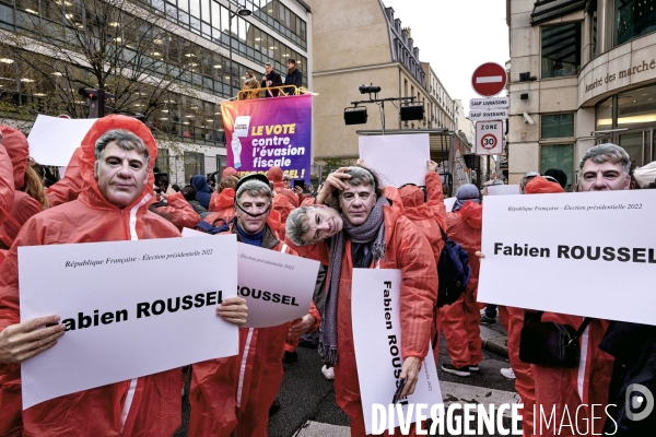 Action Poisson d avril du PCF contre l evasion fiscale