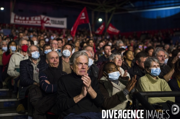 Meeting de la candidate nathalie arthaud, au zenith.