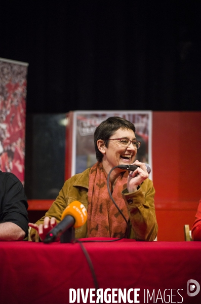 Meeting de la candidate nathalie arthaud, au zenith.