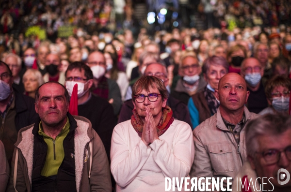 Meeting de la candidate nathalie arthaud, au zenith.