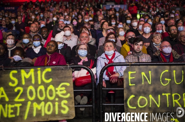 Meeting de la candidate nathalie arthaud, au zenith.