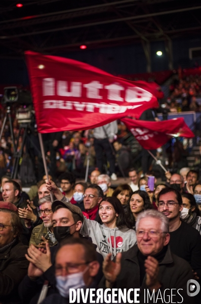 Meeting de la candidate nathalie arthaud, au zenith.