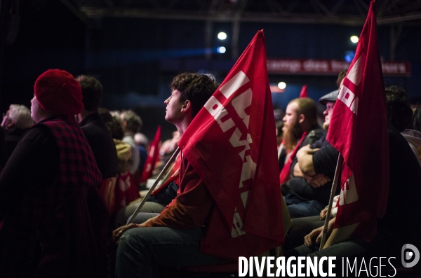 Meeting de la candidate nathalie arthaud, au zenith.