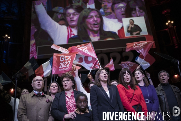 Meeting d Anne Hidalgo au Cirque d Hiver.