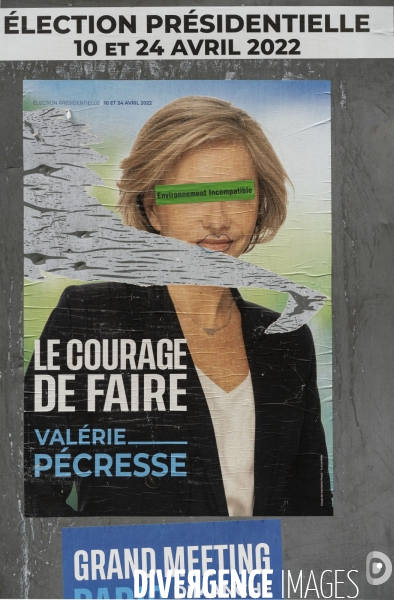 Affiches électorales pour les présidentielles de du 10 et 24 Avril 2022