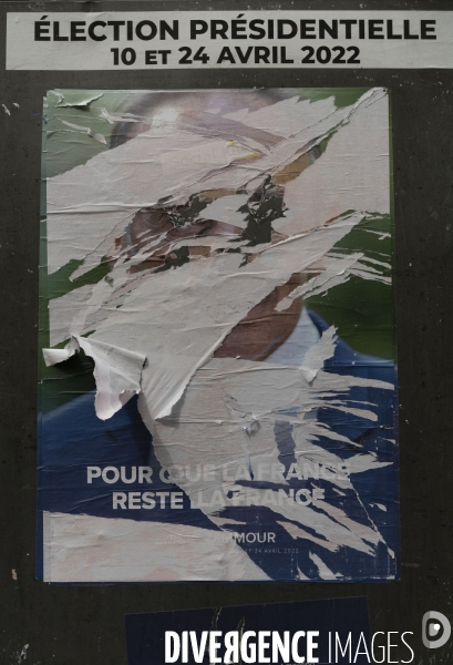 Affiches électorales pour les présidentielles de du 10 et 24 Avril 2022