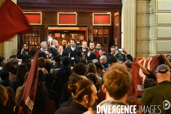 Soirée du 1er tour à l élection présidentielle 2022, avec les citoyens qui soutiennent Jean-Luc Mélenchon, candidat de la France Insoumise.