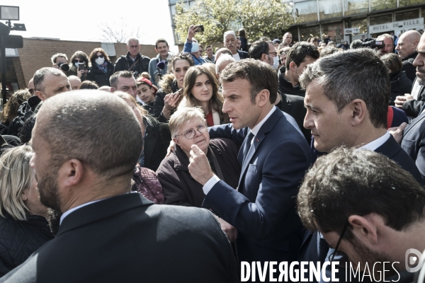 Déplacement d Emmanuel Macron dans les Hauts de France.