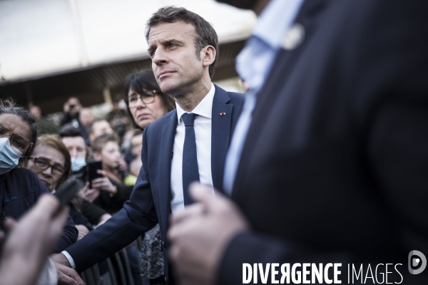 Déplacement d Emmanuel Macron dans les Hauts de France.