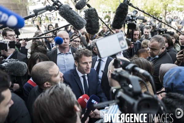 Déplacement d Emmanuel Macron dans les Hauts de France.