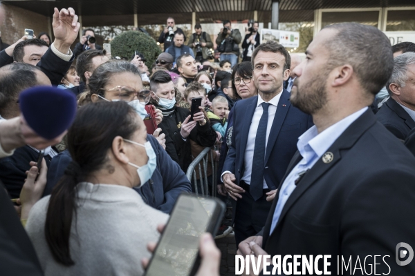 Déplacement d Emmanuel Macron dans les Hauts de France.