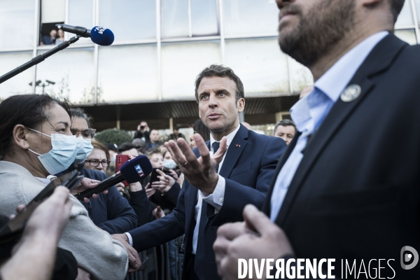 Déplacement d Emmanuel Macron dans les Hauts de France.