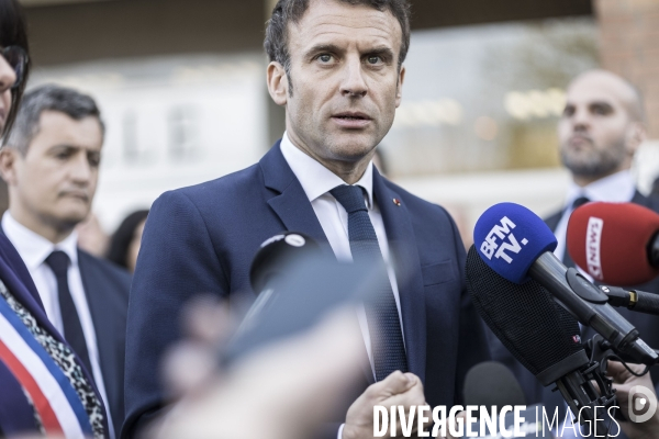 Déplacement d Emmanuel Macron dans les Hauts de France.