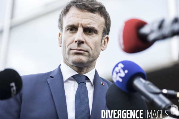 Déplacement d Emmanuel Macron dans les Hauts de France.