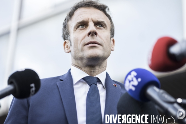 Déplacement d Emmanuel Macron dans les Hauts de France.