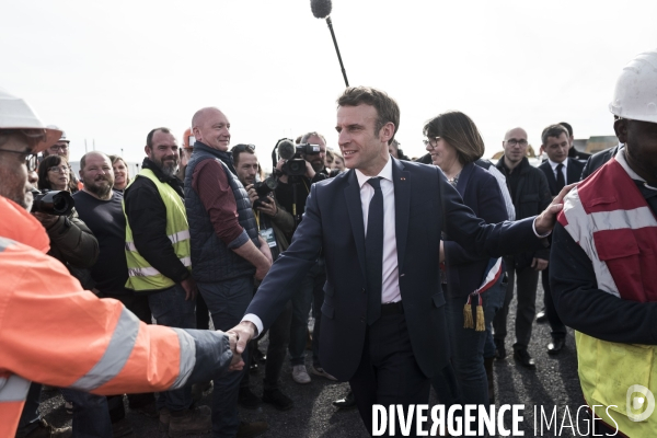 Déplacement d Emmanuel Macron dans les Hauts de France.