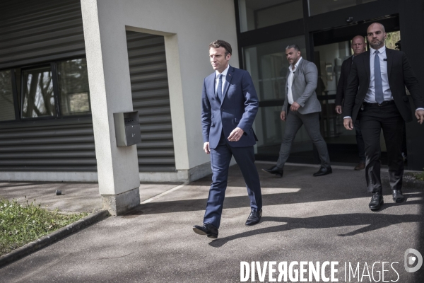 Déplacement d Emmanuel Macron dans la région Grand Est.