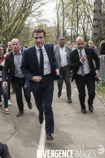 Déplacement d Emmanuel Macron dans la région Grand Est.